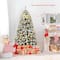 Costway 6ft. Unlit Snow Flocked Hinged Artificial Christmas Tree